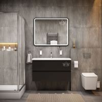 Товар: Зеркало Art&Max Genova AM-Gen-1200-800-DS-F с подсветкой с сенсорным выключателем Черное - фото 2 Зеркало Art&Max Genova AM-Gen-1200-800-DS-F с подсветкой с сенсорным выключателем Черное — фото 2, Мебель для ванной