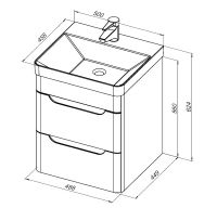 Товар: Тумба под раковину Aquanet София 50 274171 подвесная Белый глянец - фото 8 Тумба под раковину Aquanet София 50 274171 подвесная Белый глянец — фото 8, Мебель для ванной