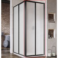 Душевая дверь Ravak Supernova SRV2-80 195 S 14V403O211 профиль Черный пластик Pearl — фото 1, Раздвижные душевые двери