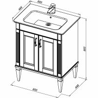 Товар: Тумба с раковиной Aquanet Селена 70 273435 Белая Серебро - фото 11 Тумба с раковиной Aquanet Селена 70 273435 Белая Серебро — фото 11, Тумбы с раковиной