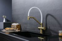 Смеситель для кухни Splenka S70.62.03 Золото матовое Белый — фото 31, Смесители для кухни