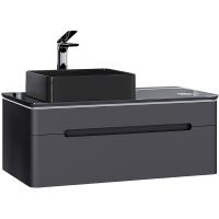 Товар: Тумба под раковину Jorno Shine 100 Shi.01.100-M/P/A подвесная Антрацит - фото 1 Тумба под раковину Jorno Shine 100 Shi.01.100-M/P/A подвесная Антрацит — фото 1, Тумбы под раковину