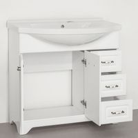 Товар: Тумба под раковину Style Line Олеандр-2 100 Люкс Белый - фото 2 Тумба под раковину Style Line Олеандр-2 100 Люкс Белый — фото 2, Мебель для ванной