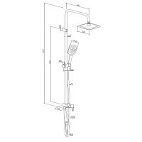 Душевая система Damixa Eclipse 931000300 Черная матовая — фото 10, Душевое оборудование. Душевая программа
