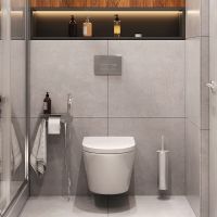 Товар: Унитаз AM.PM Sense FlashClean CK74H0403W подвесной с гигиеническим душем и ершиком с сиденьем Микролифт - фото 2 Унитаз AM.PM Sense FlashClean CK74H0403W подвесной с гигиеническим душем и ершиком с сиденьем Микролифт — фото 2, Подвесные унитазы