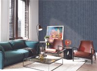 Обои Alessandro Allori Barbara 2611-7 Винил на флизелине (1,06*10,05) Синий, Геометрия — фото 2, Обои для стен