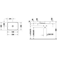 Раковина-чаша Duravit Cape Cod 55 2347550000 Белая — фото 2, Раковины накладные