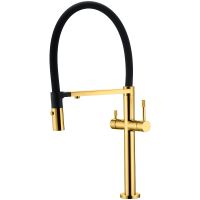 Смеситель для кухни Boheme Uno 115-G Золото — фото 1, Смесители