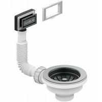 Выпуск для кухонной мойки Alveus 1144843 Антрацит — фото 1, Прочие комплектующие для слива и канализации