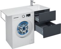 Тумба под раковину Aquanet Алвита 120 R 243662 подвесная Серый антрацит — фото 5, Тумбы под раковину