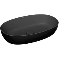 Раковина-чаша Kerama Marazzi Plaza 60 PLR.wb.60\BLK.M Черная матовая — фото 1, Раковины накладные