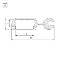 Профиль алюминиевый Arlight 021738 накладной для ГКЛ Серебристый — фото 4, Профили для светодиодных лент