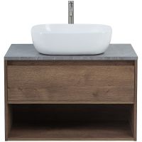 Тумба под раковину BelBagno Kraft 100 KRAFT-1000-1C-SO-RT подвесная Rovere Tabacco — фото 4, Тумбы под раковину