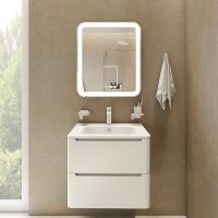 Зеркало Iddis Edifice 80 ЗЛП107 с подсветкой Белое — фото 3, Мебель для ванной