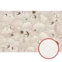 Фреска Ortograf Miracle 33855 Фактура флок FLK Флизелин (4,5*3) Серый/Бежевый, Птицы/Облака/Абстракция — фото 1, Фрески
