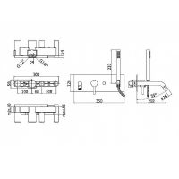 Смеситель для ванны Paffoni Light Черный матовый арт-LIG001NO — фото 3, Смеситель для ванны