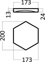 Гипсовая 3д панель Artpole Elementary Heksa-big button E-0005 173x200 мм — фото 7, Гипсовые 3Д панели