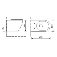 Комплект унитаза SantiLine SL-5005 с инсталляцией Grohe Rapid SL 38775001 с сиденьем Микролифт и клавишей смыва Хром — фото 23, Комплекты унитаз + инсталляция