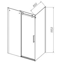 Душевой уголок Vincea Como-N 150x80 VSR-4CN8015CLB профиль Черный стекло прозрачное — фото 7, Прямоугольные душевые уголки