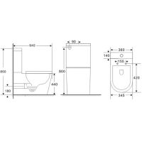 Унитаз компакт Ceruttispa Maiella CT10314 с бачком и сиденьем Микролифт — фото 8, Напольные унитазы