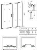 Душевая дверь Veconi Vianno VN-45 190 VN45-190-01-19C1 профиль Хром стекло прозрачное — фото 3, Душевые двери в нишу