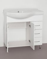 Товар: Тумба под раковину Style Line Эко Стандарт 82 R ЛС-00000109 Белая - фото 9 Тумба под раковину Style Line Эко Стандарт 82 R ЛС-00000109 Белая — фото 9, Мебель для ванной