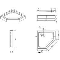 Душевой уголок Esbano ESR-8160 90x90 ESUGR8160 профиль Хром стекло прозрачное — фото 10, Душевые уголки трапеция