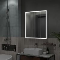 Товар: Зеркальный шкаф Reflection Cube 700х800 RF2212CB с подсветкой Белый матовый - фото 12 Зеркальный шкаф Reflection Cube 700х800 RF2212CB с подсветкой Белый матовый — фото 12, Зеркальные шкафы в ванную