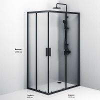 Товар: Душевой уголок AM.PM Gem S 120х80 W93G-404-120280-BT профиль Черный матовый стекло прозрачное - фото 8 Душевой уголок AM.PM Gem S 120х80 W93G-404-120280-BT профиль Черный матовый стекло прозрачное — фото 8, Прямоугольные душевые уголки