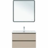 Тумба под раковину Aquanet Вега 80 329585 подвесная Бежевая — фото 6, Мебель для ванной