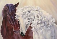 Фреска Ortograf Животные 8203 Фактура бархат FX Флизелин (2,3*1,6) Белый/Коричневый, Животные/Живопись — фото 2, Фрески