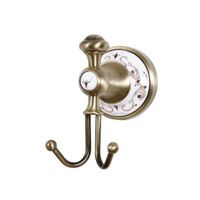 Двойной крючок Boheme Provanse 10806 Бронза — фото 1, Крючки для полотенец