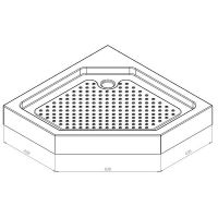 Акриловый поддон для душа Damixa Skyline 90х90 Белый арт-DX35WT-405-090MT — фото 6, Акриловые душевые поддоны