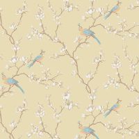 Обои LOYMINA La Belle Epoque BQ5 002 Винил на флизелине (1*10,05) Бежевый, Деревья/Птицы — фото 1, Обои для стен