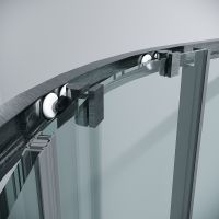 Душевой уголок Grossman Cosmo 100х100 301.K33.02.1010.42.00 профиль Графит сатин стекло прозрачное — фото 8, Душевые уголки четверть круга