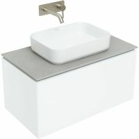 Тумба под раковину Allen Brau Infinity 85 1.21002.WM подвесная Белая матовая — фото 10, Тумбы под раковину