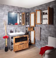 Тумба под раковину Бриклаер Лофт 80 4627125413414 Метрополитен грей — фото 4, Мебель для ванной