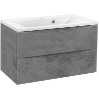 Тумба под раковину Vincea Mia 75 VMC-2MA750BT подвесная Beton — фото 1, Тумбы под раковину