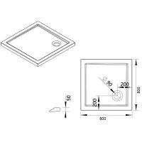 Акриловый поддон для душа Vincea 80х80 VST-5AS-8080 Белый — фото 6, Акриловые душевые поддоны