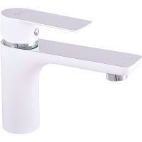 Смеситель для раковины Rav Slezak Vltava VT426.5CB Белый глянец Хром — фото 1, Смесители для раковины