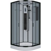 Душевая кабина Niagara Premium 90x90 NG-6901-01G Black с гидромассажем — фото 1, Душевые кабины