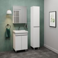 Товар: Тумба под раковину Onika Милтон Квадро 55 105561 Белая - фото 4 Тумба под раковину Onika Милтон Квадро 55 105561 Белая — фото 4, Мебель для ванной