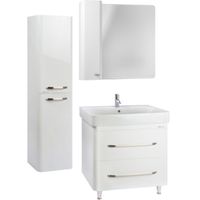 Зеркало со шкафом Bellezza Олимпия 80 4619413000017 Белое — фото 2, Зеркальные шкафы в ванную