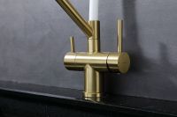 Смеситель для кухни Splenka S70.62.03 Золото матовое Белый — фото 16, Смесители для кухни