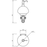 Товар: Дозатор для жидкого мыла Migliore Cristalia 16766 Бронза с кристаллом Swarovski - фото 2 Дозатор для жидкого мыла Migliore Cristalia 16766 Бронза с кристаллом Swarovski — фото 2, Дозаторы