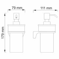 Дозатор для жидкого мыла WasserKRAFT Aisch K-5999 Золото матовое — фото 3, Дозаторы