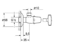 Товар: Вентиль запорный Grohe Atlanta 22917000 угловой Хром - фото 3 Вентиль запорный Grohe Atlanta 22917000 угловой Хром — фото 3, Комплектующие для душевого оборудования