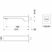 Излив для смесителя Aquatek Лира AQ1441MB Черный матовый — фото 2, Комплектующие для душевого оборудования