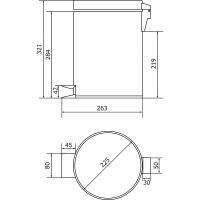 Товар: Ведро для мусора Veragio Gifortes 32143 Черное матовое - фото 7 Ведро для мусора Veragio Gifortes 32143 Черное матовое — фото 7, Мусорные ведра