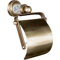 Держатель туалетной бумаги Boheme Murano Cristal 10901-CRST-BR с крышкой Бронза — фото 1, Держатели туалетной бумаги